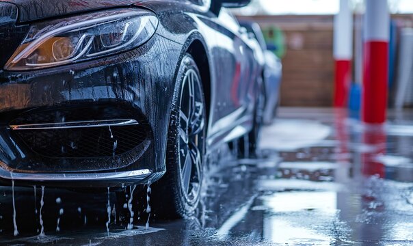 Car at a car wash.