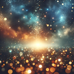 Fototapeta na wymiar Surreal Cosmic Event with Stars and Nebulae