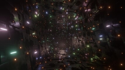 4K ループアニメーション トンネル疾走 Infinite Tunnel Loop Motion