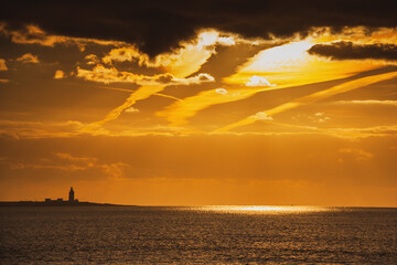 Sunset At Celtic Sea In Ireland - 745864653