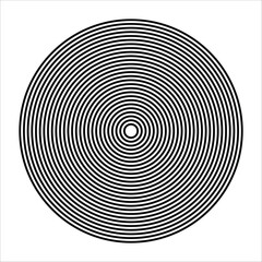 black and white spiral with many circles