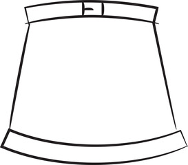 Fototapeta premium Hand Drawn Mini Skirt Illustration