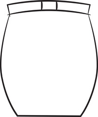 Hand Drawn Tube Skirt Illustration