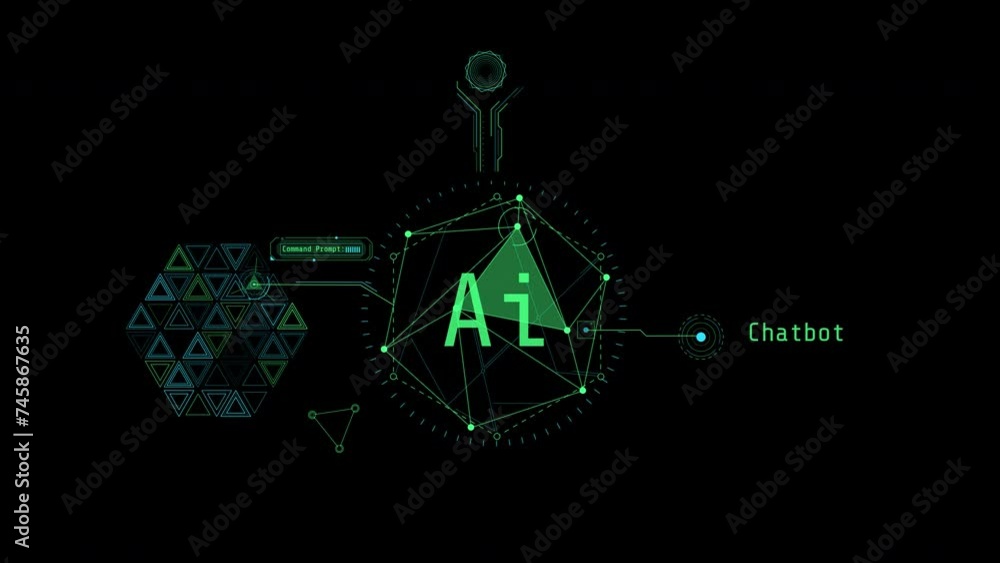 Poster animated infographics on the use of generative ai.