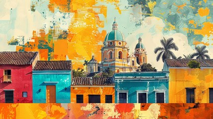 Colombian Mosaic: Diverse Landscapes and Traditions Collage

