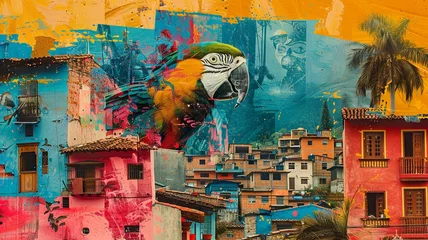 Foto op Canvas Heart of Colombia: Biodiversity and Festivals Collage   © Kristian