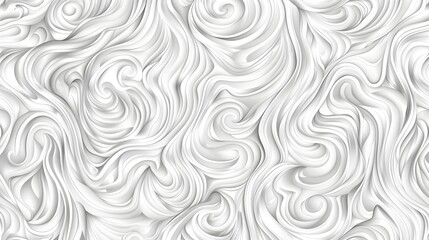 Elegant monochrome white seamless wave texture pattern background for design projects