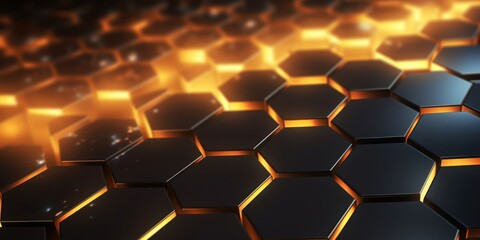 Close Up Shot of Honeycomb Pattern Generative AI