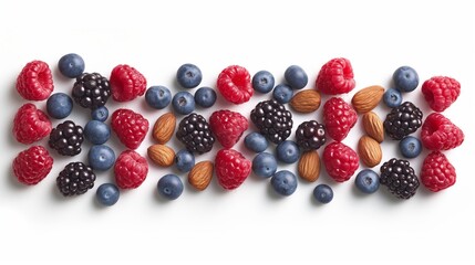 Küchenrückwand / Duschwand gemischte Beeren und Nüsse; Kitchen back wall / shower wall mixed berries and nuts