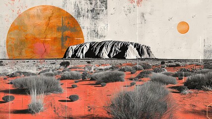 Outback Essence and Uluru Majesty Collage

