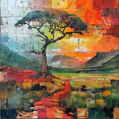 South African Ecosystems and Culture Collage

