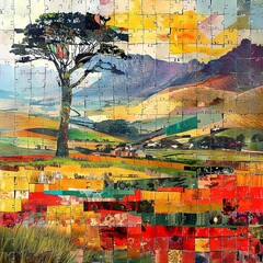 South African Ecosystems and Culture Collage

