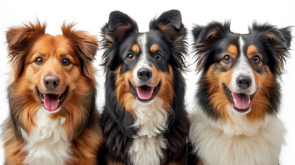 group of border collie dogs