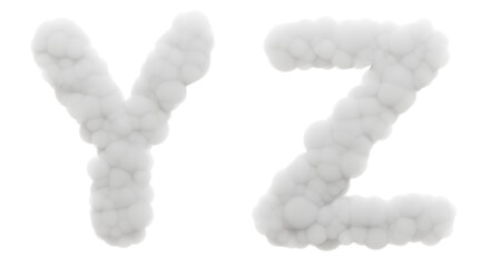 Uniquely Expressive: Group consonants (Y, Z) offer a unique and expressive voice. Imagine these 3D letters crafted from fluffy cotton, taking on unusual shapes and adding a touch of mystery