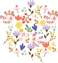floral pattern design illustration