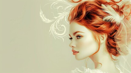 Fototapeta premium Illustrate the trendsetting styles of wedding hairstyles, where fashion meets timeless beauty