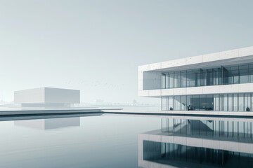 Obraz premium the building has a shape in the sky.