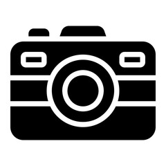 digital camera glyph icon