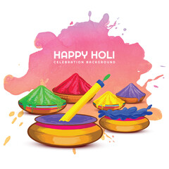 Beautiful holi celebration colorful for indian festival background