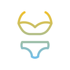 Bikini Gradient Linear Style