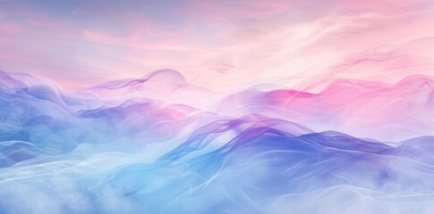 Surreal Pastel Smoke Waves Abstract Background
