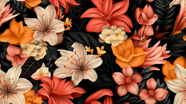 Vibrant and Lively Background of Colorful Flowers