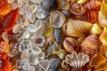  Close up of sand grains from different beaches showing unique colors and shapes microscopic detail 