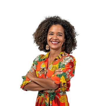 portrait of a woman on transparent background