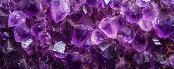 Close up texture of purple amethyst.