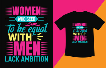 Women's day t-shirt design template