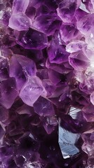 Close up texture of purple amethyst.