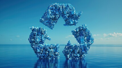 Crystal Blue Persuasion: A Serene Oceanic Dance of Recycled Beauty