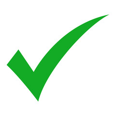Green check mark, isolated tick symbols, checklist signs, and an approval badge. Flat and modern...