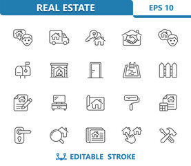 Home Icons. House, Real Estate, Household