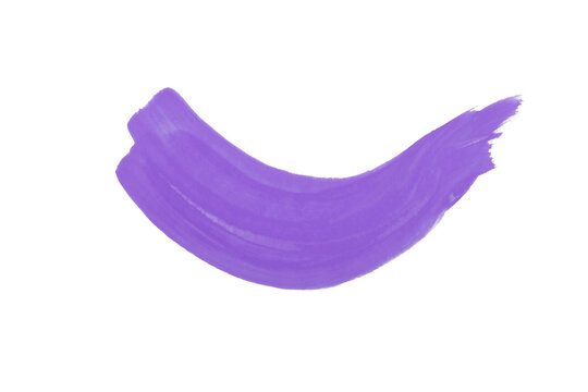 Purple brush watercolor painting isolated on transparent background. art and watercolor paint concept. watercolor png.