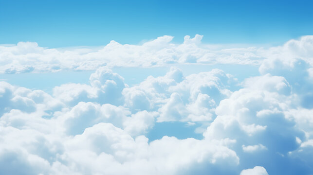 Pictures of white clouds in the blue sky
