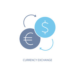 currency exchange concept line icon. Simple element illustration. currency exchange concept outline symbol design.