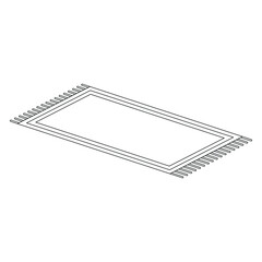 Vector Islamic Prayer Rug Cartoon Ramadan Illustration Isolated