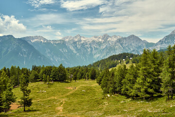 Velika Planina. High mountains. Slovenia