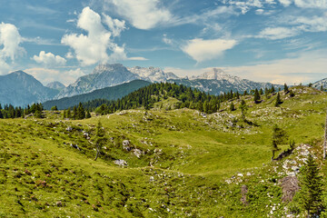 Velika Planina. High mountains. Slovenia