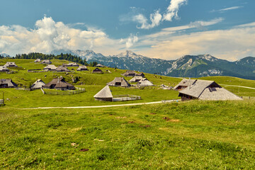 Velika Planina. High mountains. Slovenia