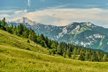 Velika Planina. High mountains. Slovenia