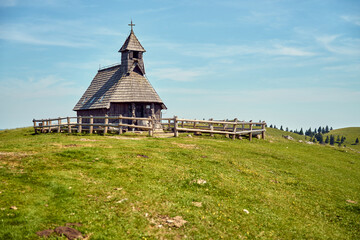 Velika Planina. High mountains. Slovenia