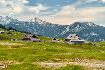 Velika Planina. High mountains. Slovenia