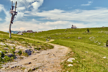 Velika Planina. High mountains. Slovenia