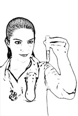 person in the laboratory