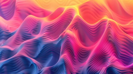 Obraz premium Gradient background with wavy pattern, Generative ai, Texture, pattern