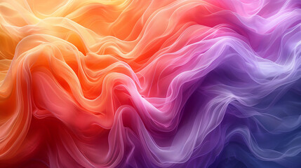 Fototapeta premium Abstract colorful waves. AI generated art illustration.