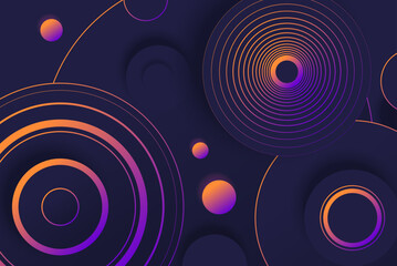 Abstract futuristic dark background with bright purple stroke