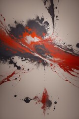 red ink splash